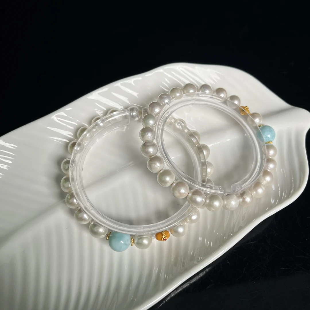 【大鱼甄选】海纹淡水珍珠手串7-8mm+YW127多样性发其一