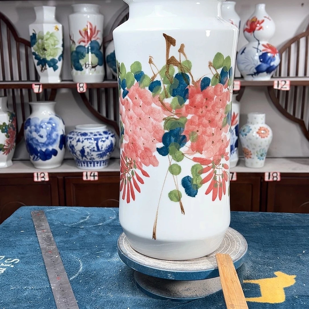 摆件景德镇陶瓷书红紫