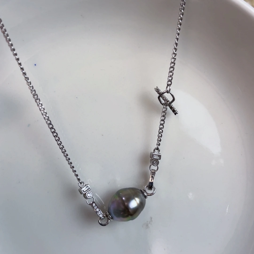 【闪购商品】海水珍珠套链银S925镶嵌福利 特* 特*