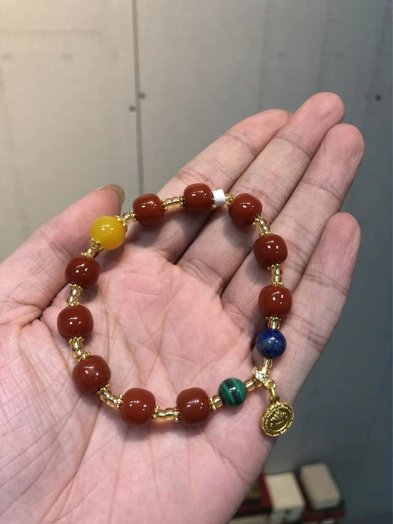 高级红色单圈手串SZH0900