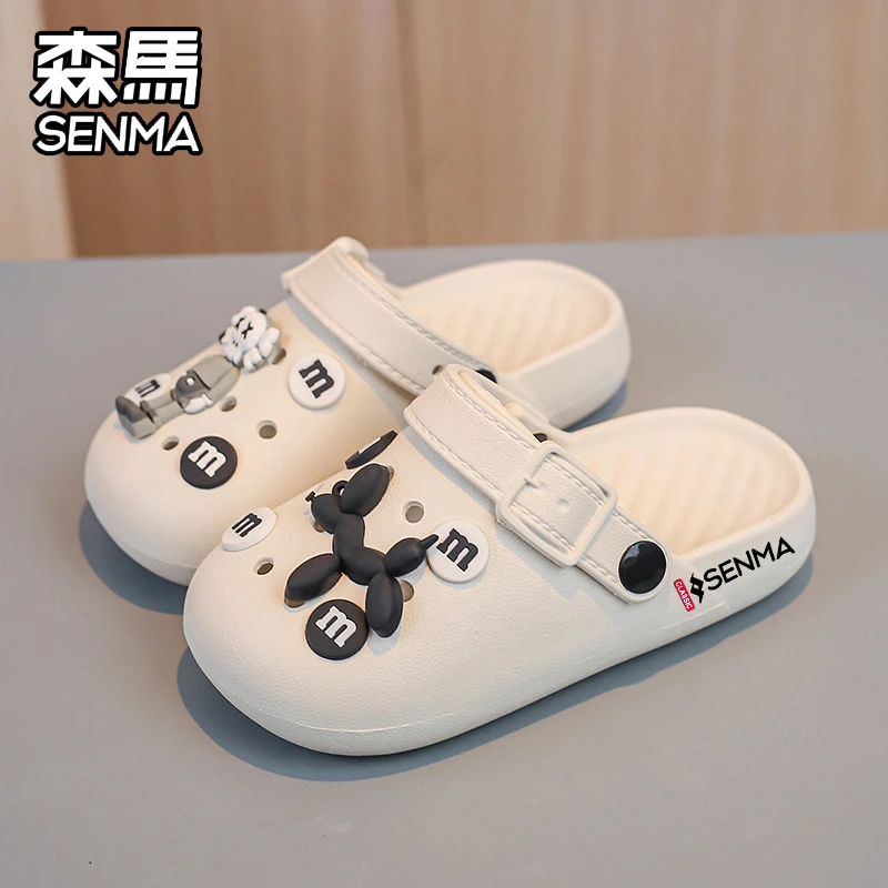 SENMA/森马2025新款厚底洞洞鞋女夏季外穿防滑踩屎感凉鞋沙滩拖鞋