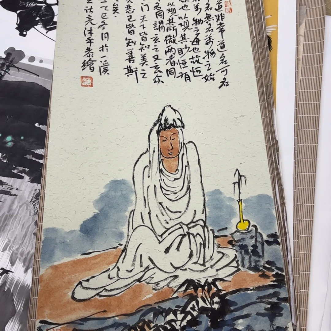 国画王庆亮卡纸作品童