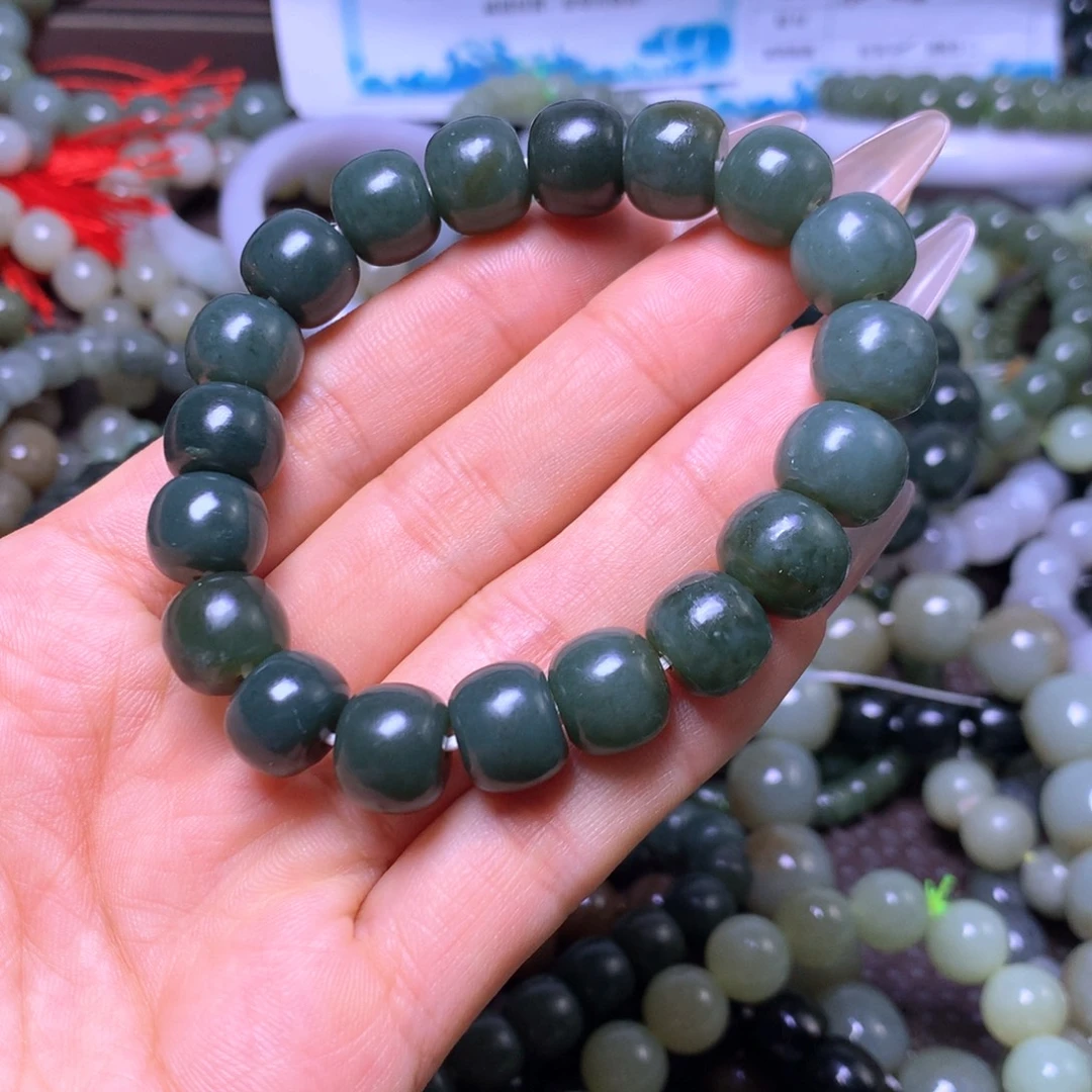 和田玉未镶嵌手串卡12