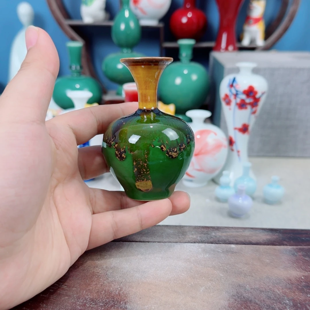 陶瓷手工小花器摆件