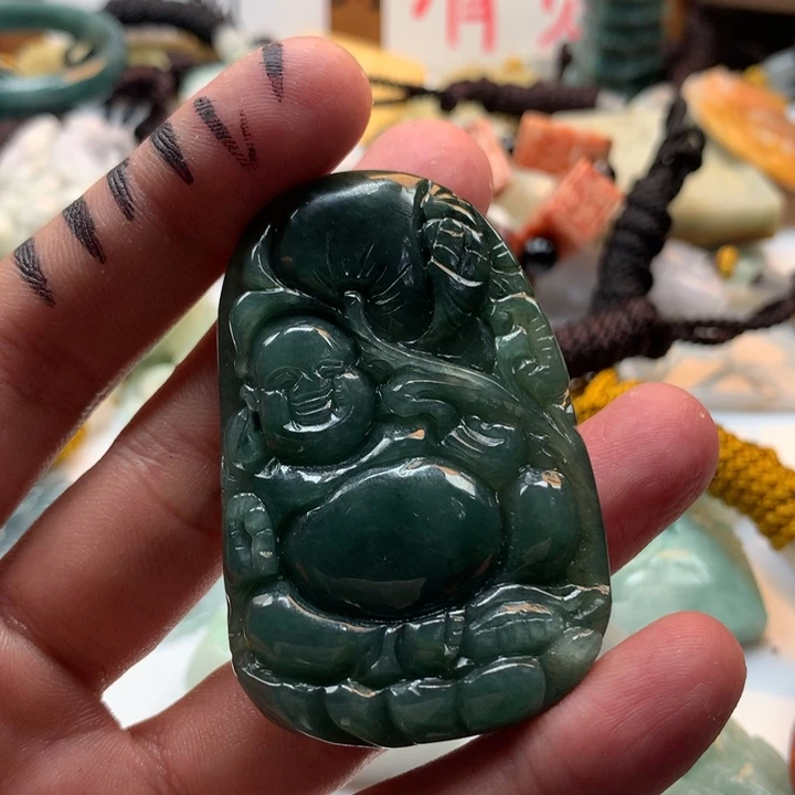 翡翠未镶嵌颈饰保真天然a货翡翠