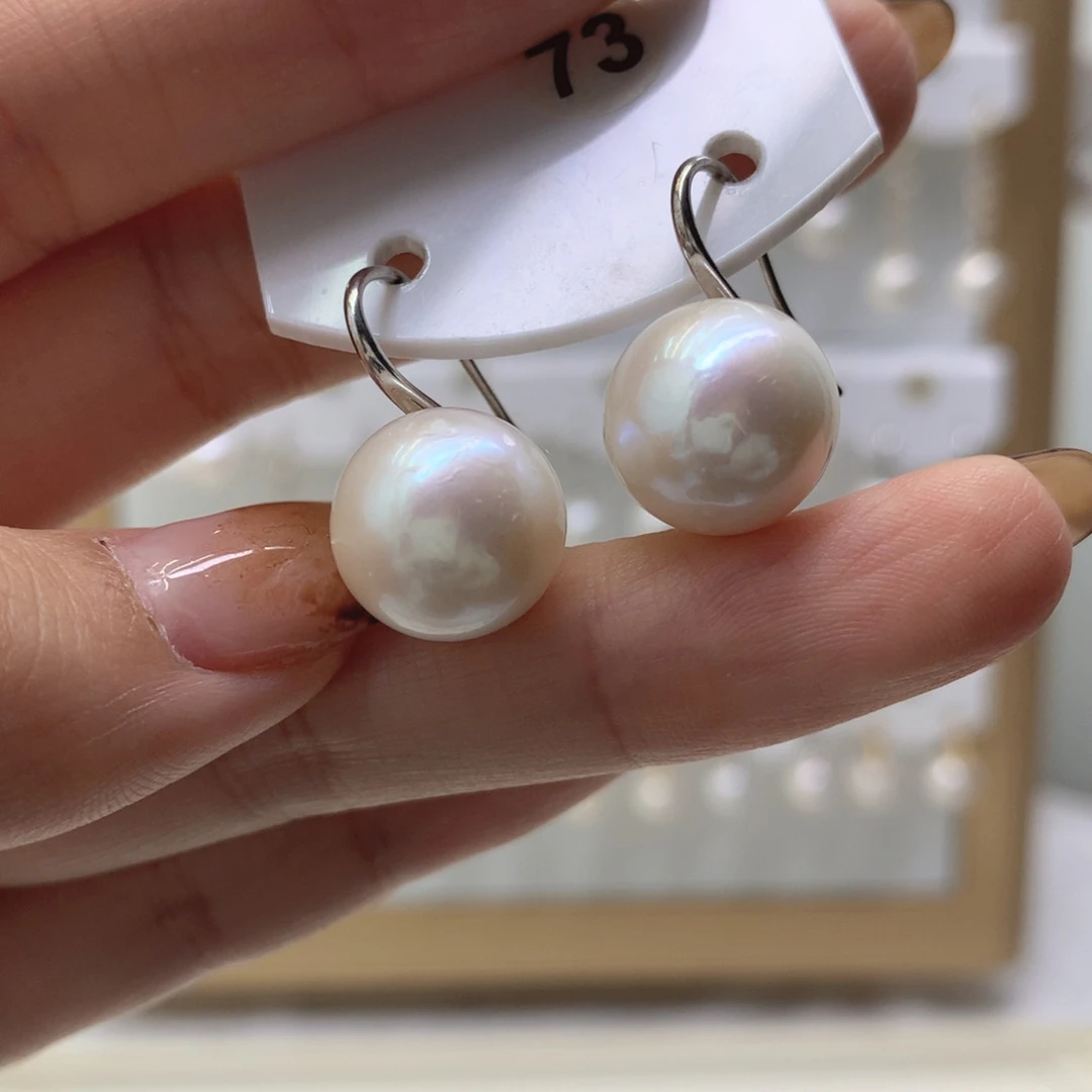 项链银S925镶嵌淡水珍珠