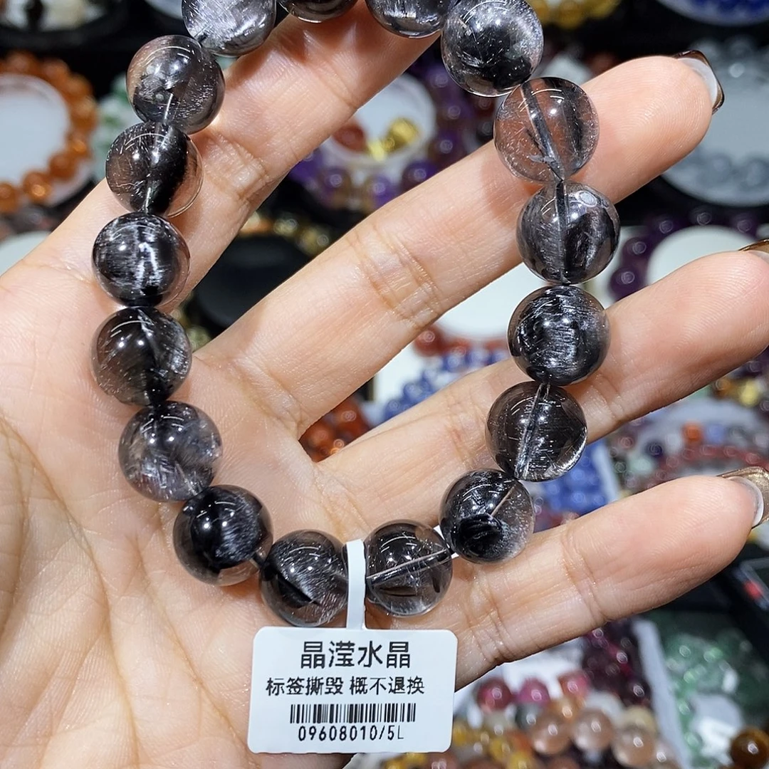 手串未镶嵌水晶黑银钛12