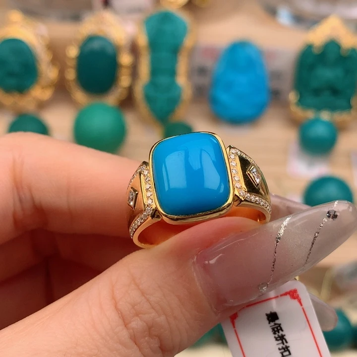 【闪购商品】绿松石配饰18K金镶嵌