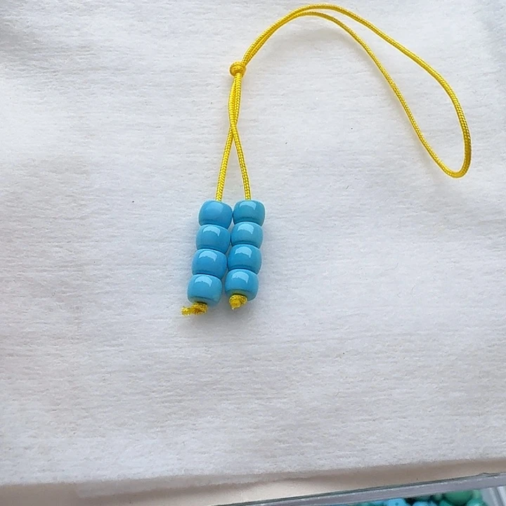 尺寸：5/4➕蓝直切桶珠（8颗）