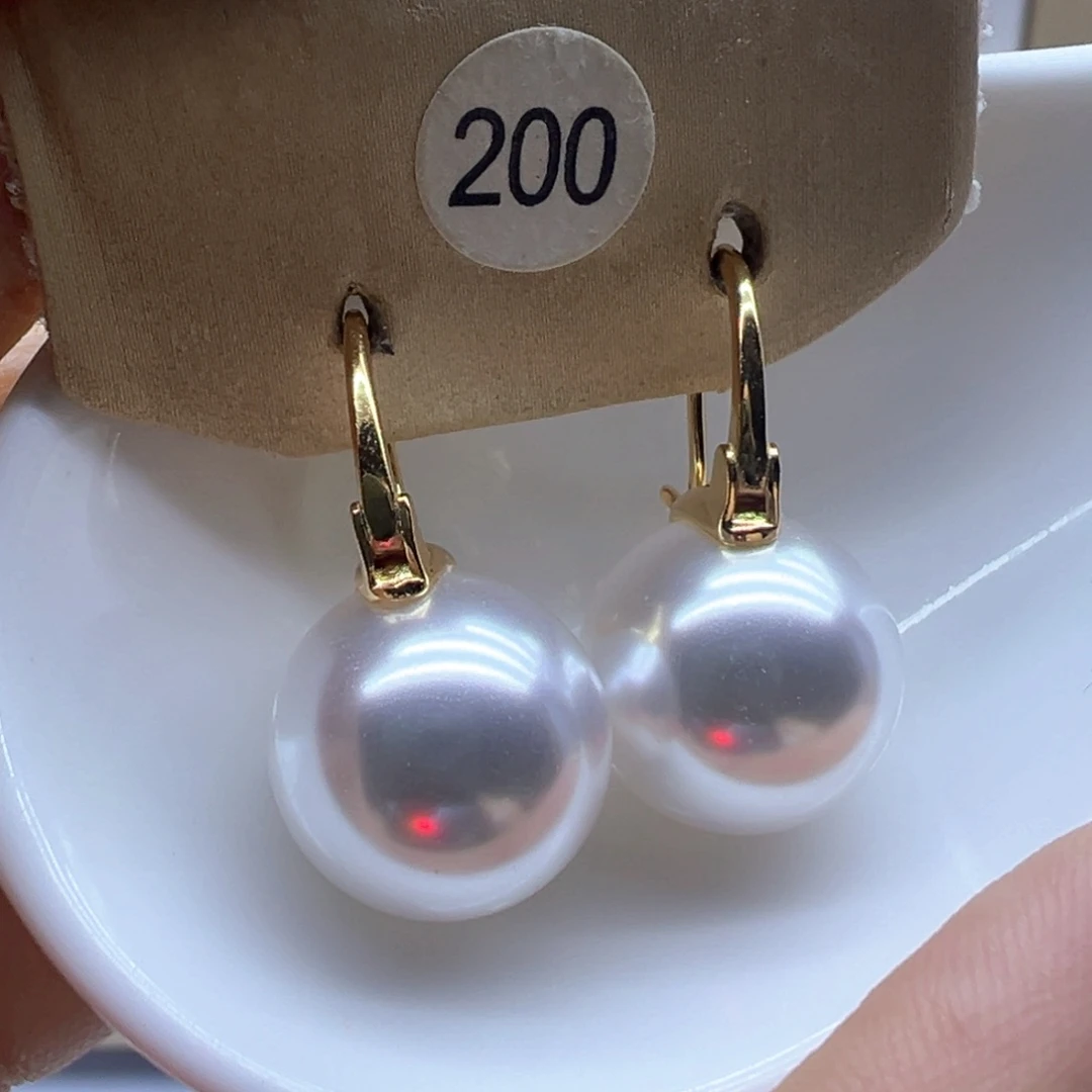 银S925镶嵌淡水珍珠耳饰