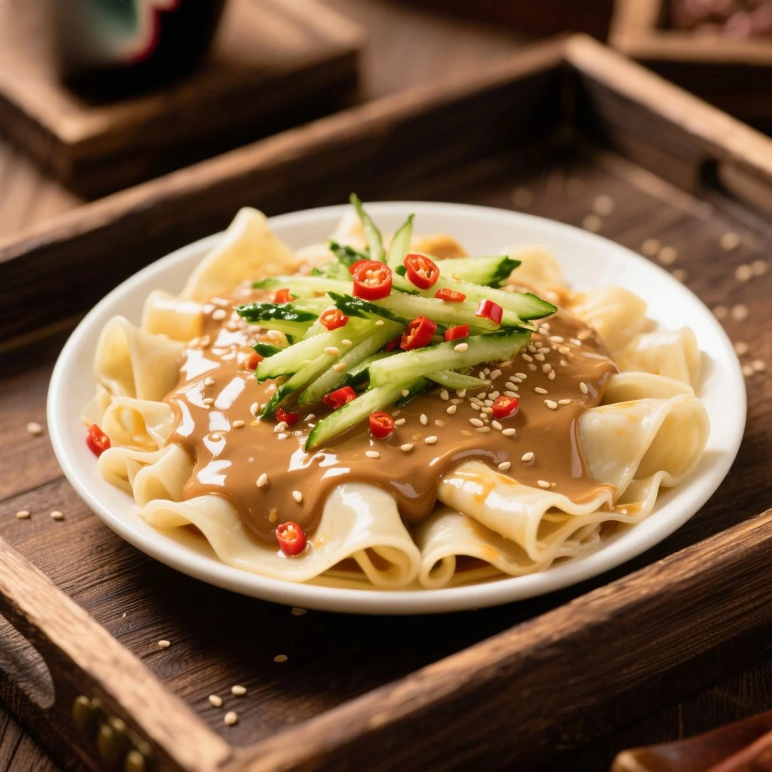 来遇麻酱大凉皮芝麻浓香口感劲道8×135克/袋