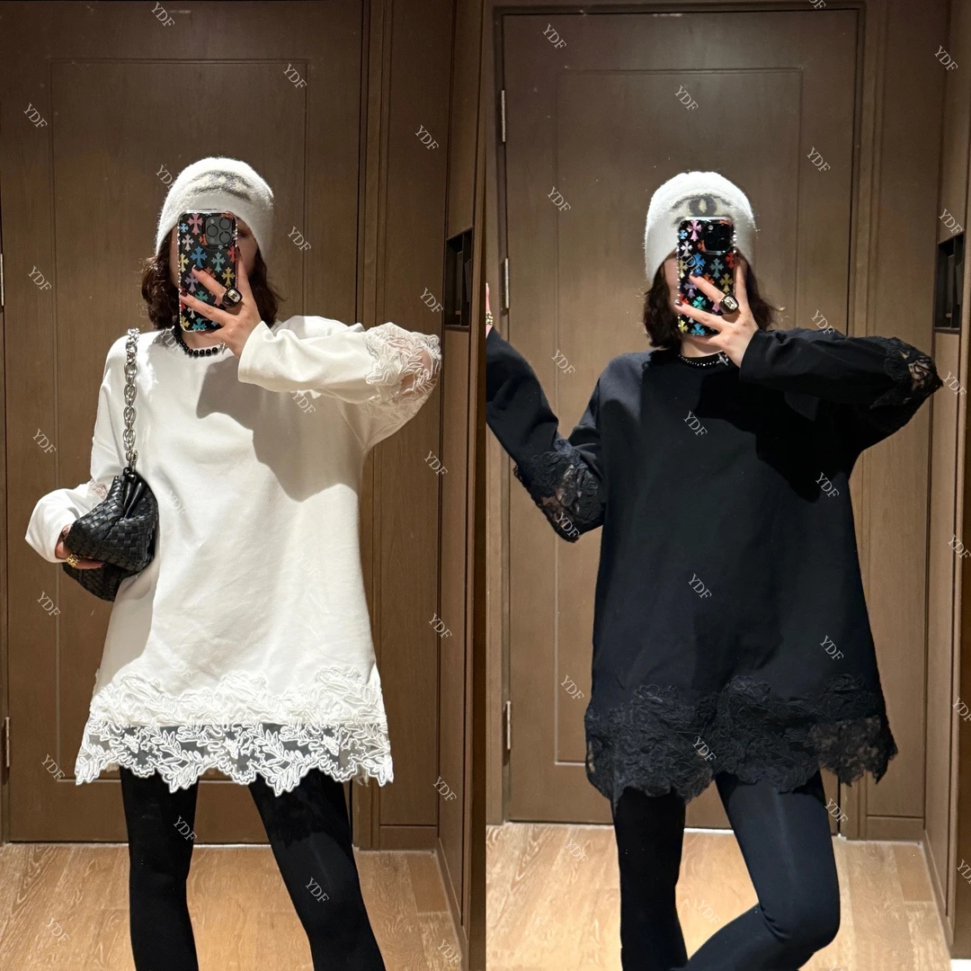 YDFSTUDIO小众【灵韵蕾丝】欧货高品重工蕾丝钩花拼接设计时尚上衣
