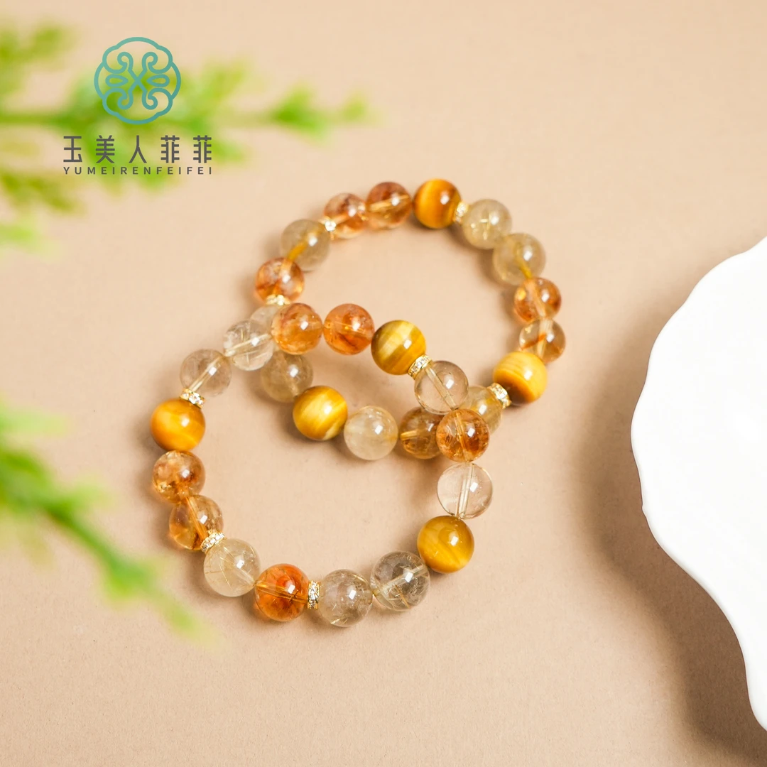 菲菲珠宝好/#水晶单圈圆珠手串约11-12mm-多样性发一
