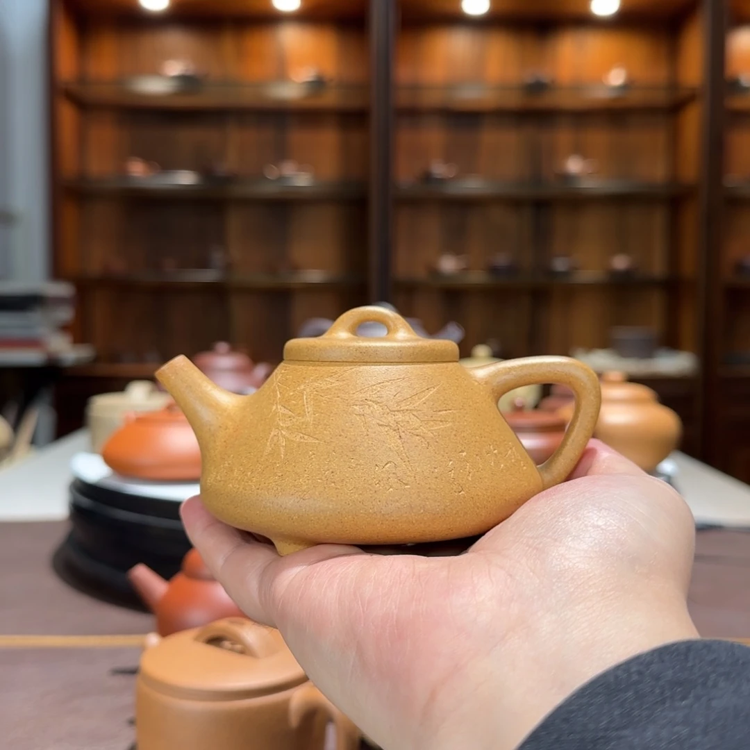 中****段泥茶壶黄金段泥子冶石瓢200cc