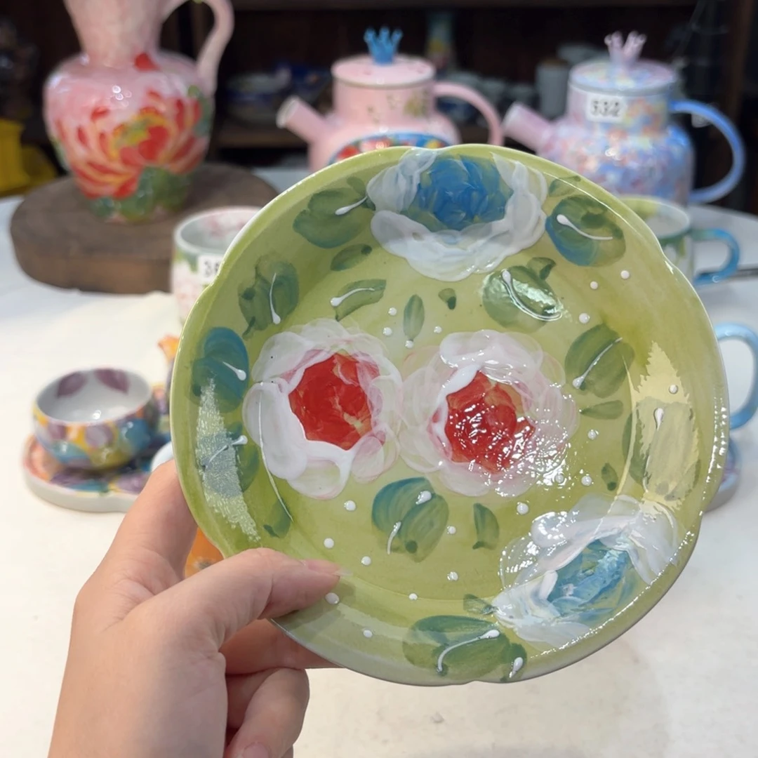 景德镇手绘高温釉下彩陶瓷茶具