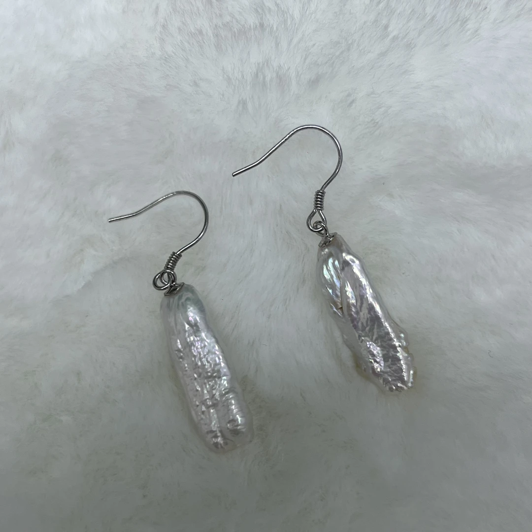 天然珍珠耳勾好看百搭