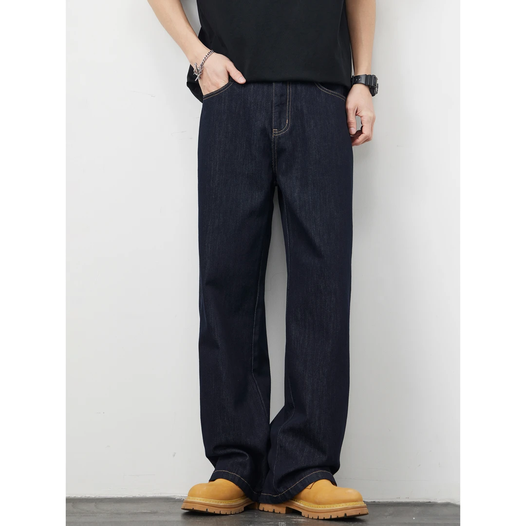 Kuvine2025夏季莱赛尔凉感轻薄简约透气宽松百搭户外男生牛仔裤潮