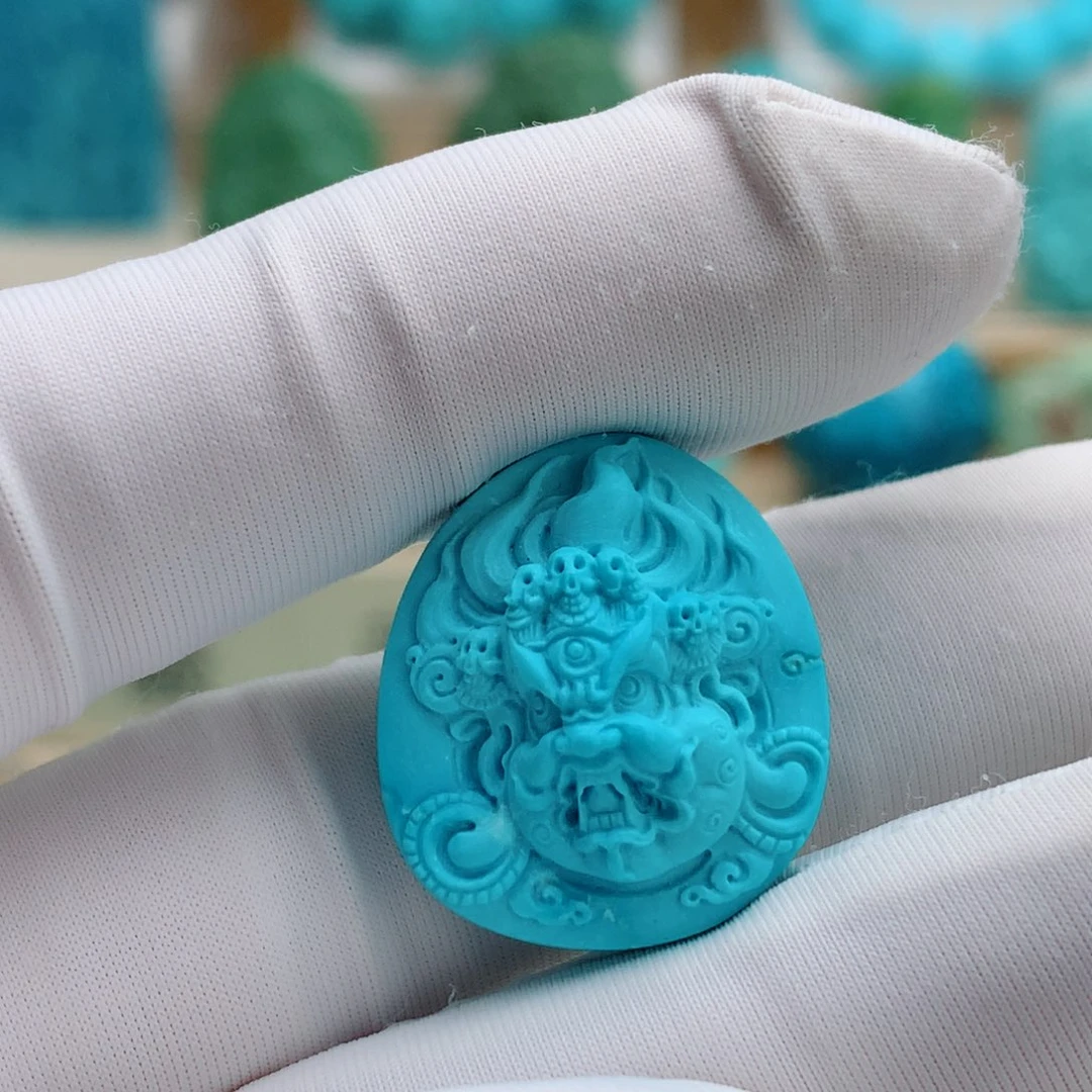 绿松石未镶嵌挂件