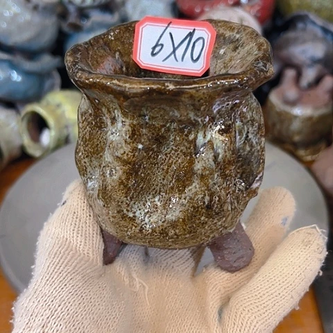 粗陶花盆手工花盆制作