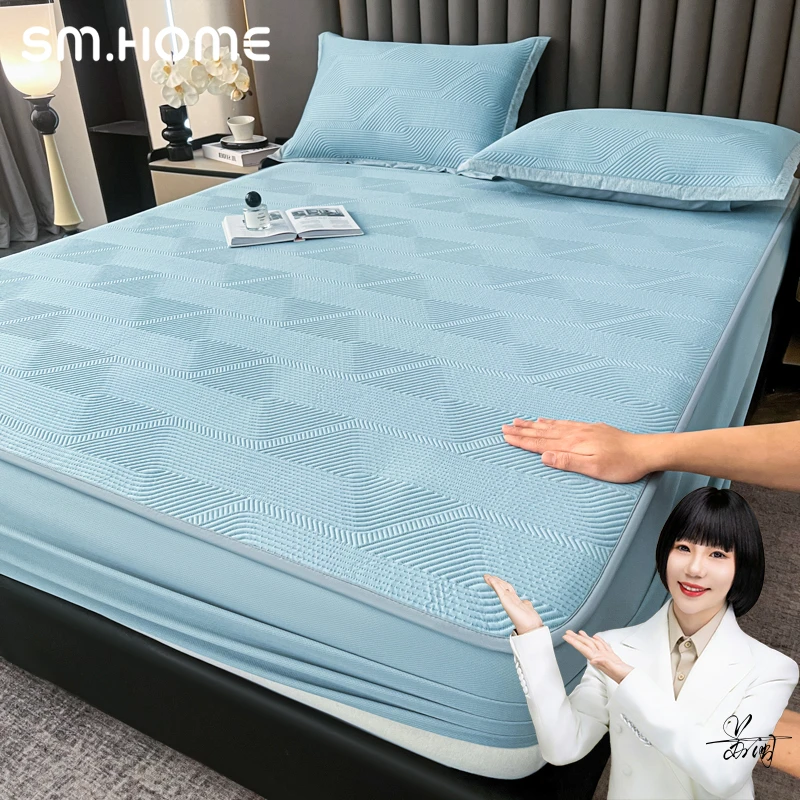 【老板娘清货价】1.8m床尺寸凉感冰豆豆 超速冷感床笠软凉席-可水洗