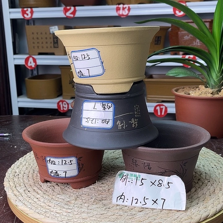 紫砂花盆紫砂杯中