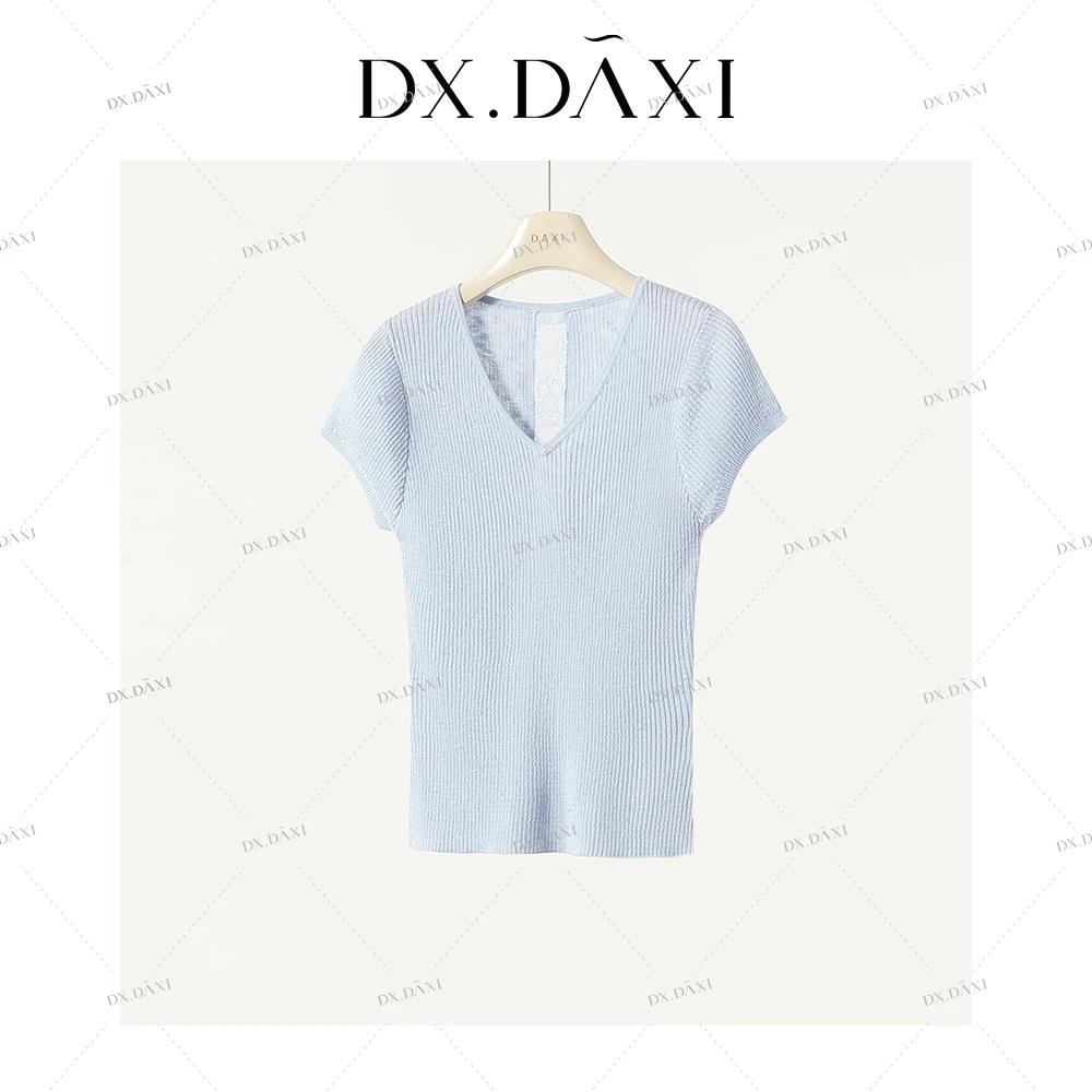 代大喜【氧气蕾丝】欧若风短袖女款爆款2025新款T恤针织半袖上衣女