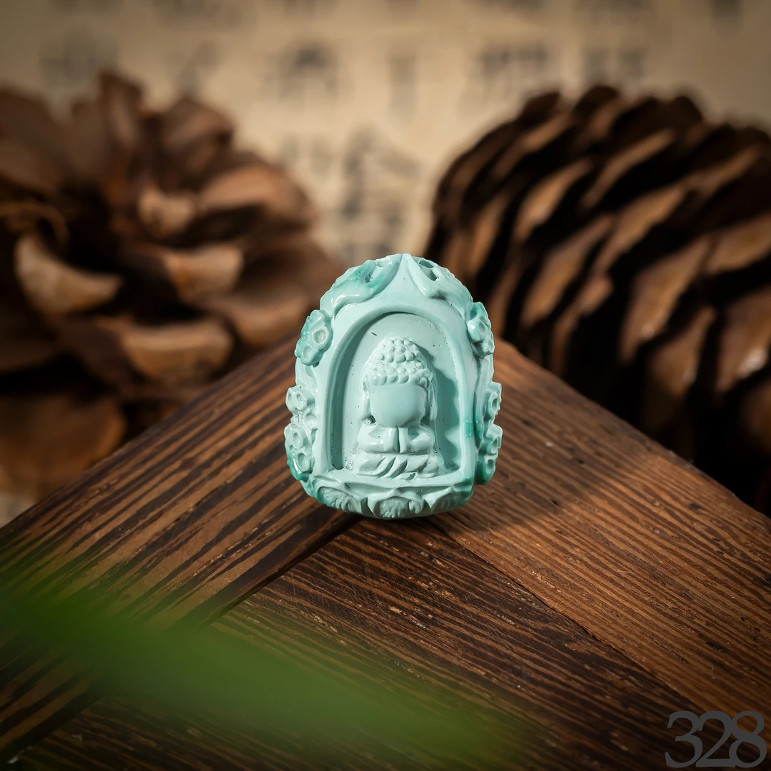 【世间臻宝】绿松雕刻件/16*20*10mm/多样性发一件/SS328/孤