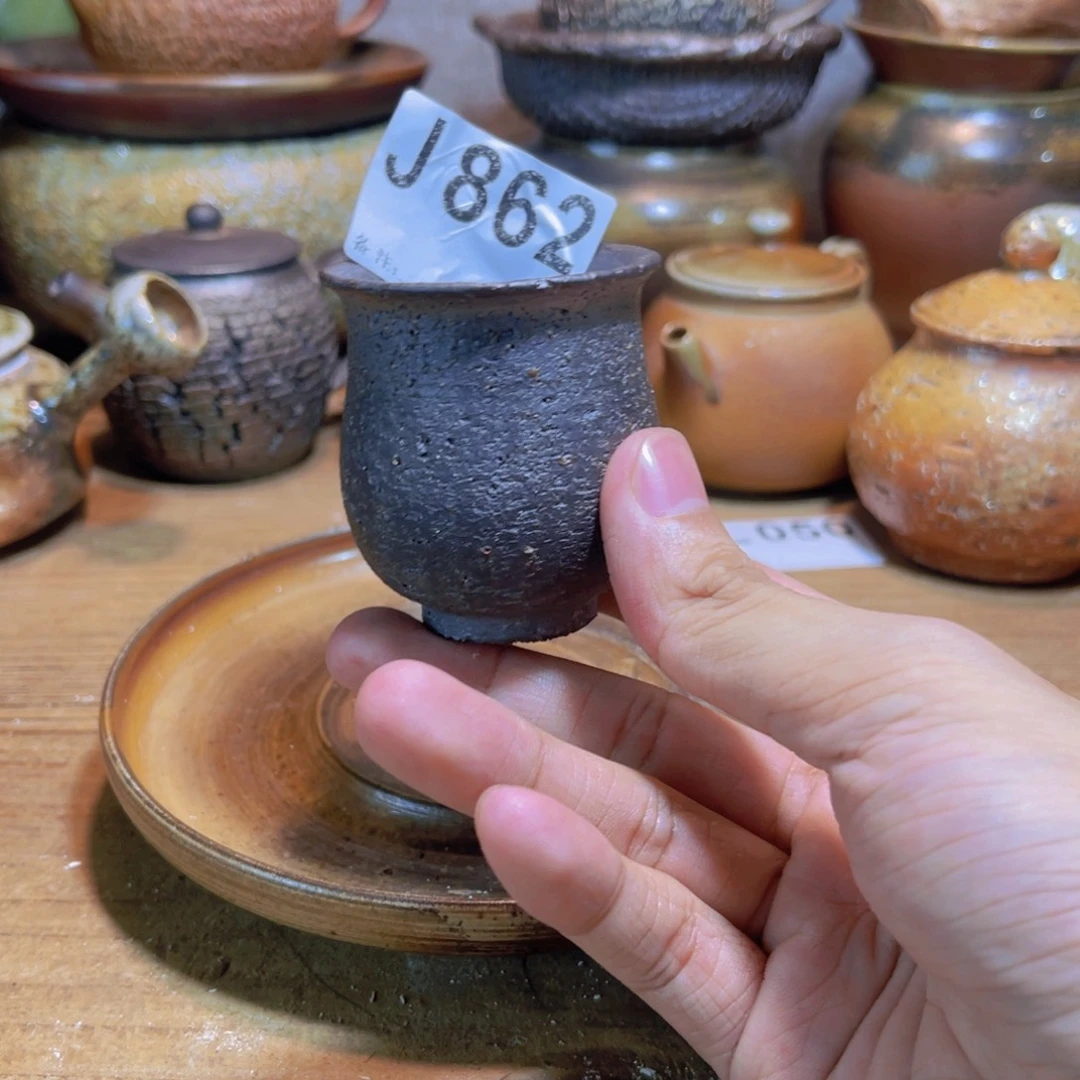 纯手工制作工艺（柴烧）裸烧纯手工制作柴烧杯862