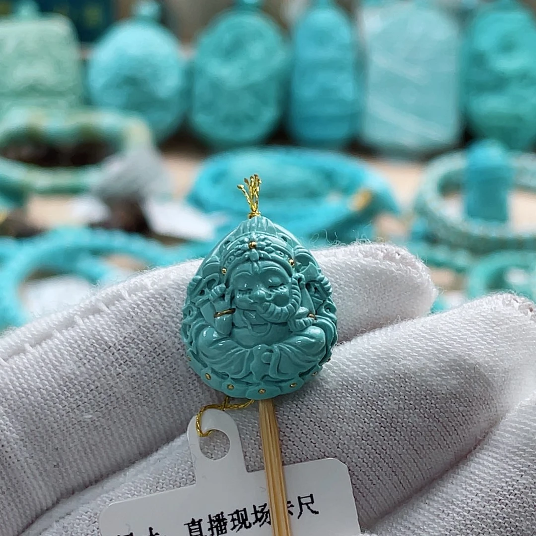 未镶嵌绿松石珠宝奇石