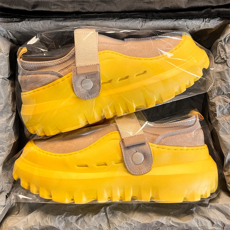 官方正品秋季厚底男女同款时尚休闲鞋2025新款魔术贴束带运动板鞋