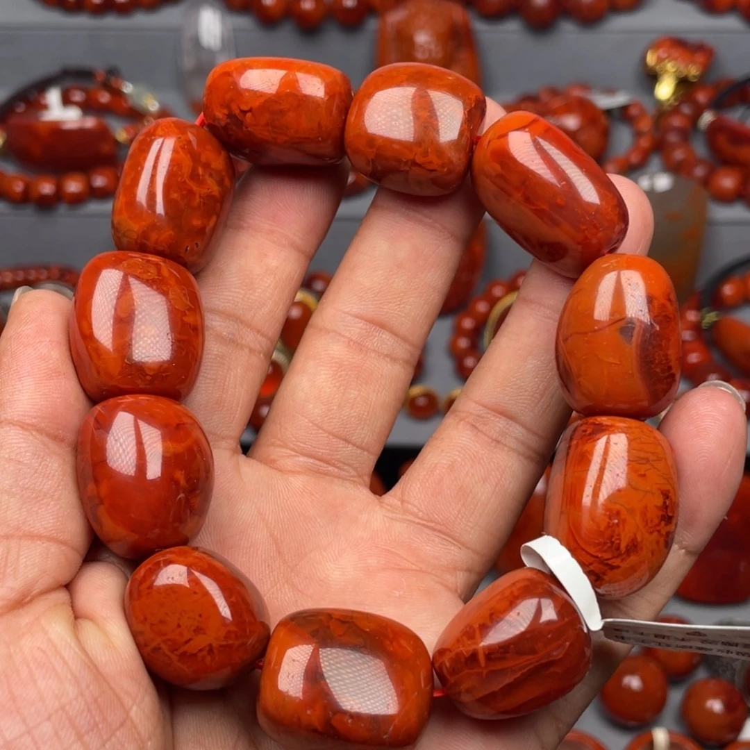 南红玛瑙未镶嵌珠宝奇石单圈