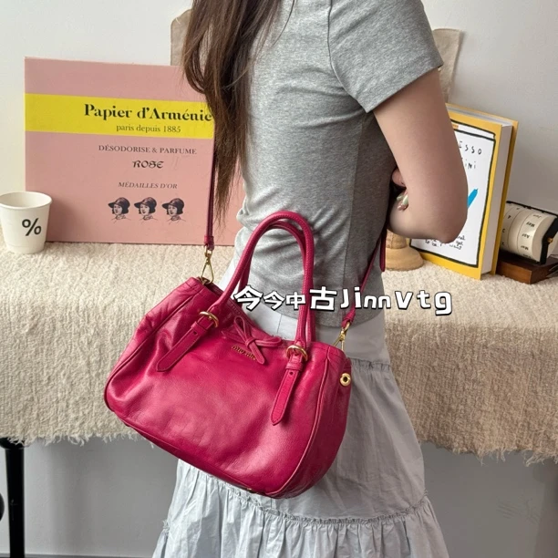 95新 MIU MIU/缪缪 蝴蝶结托特单肩斜挎包 063912