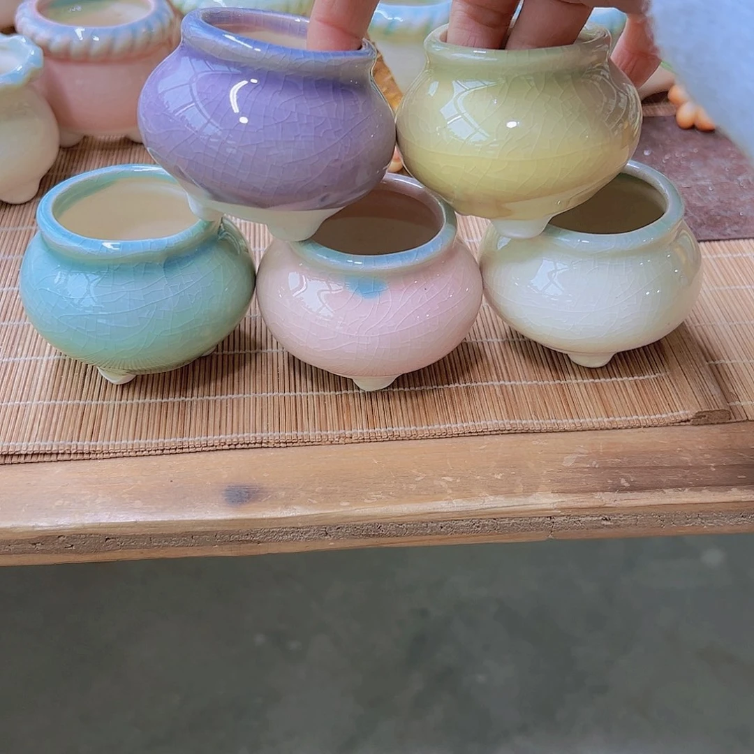 红陶陶瓷花盆当场满12包邮