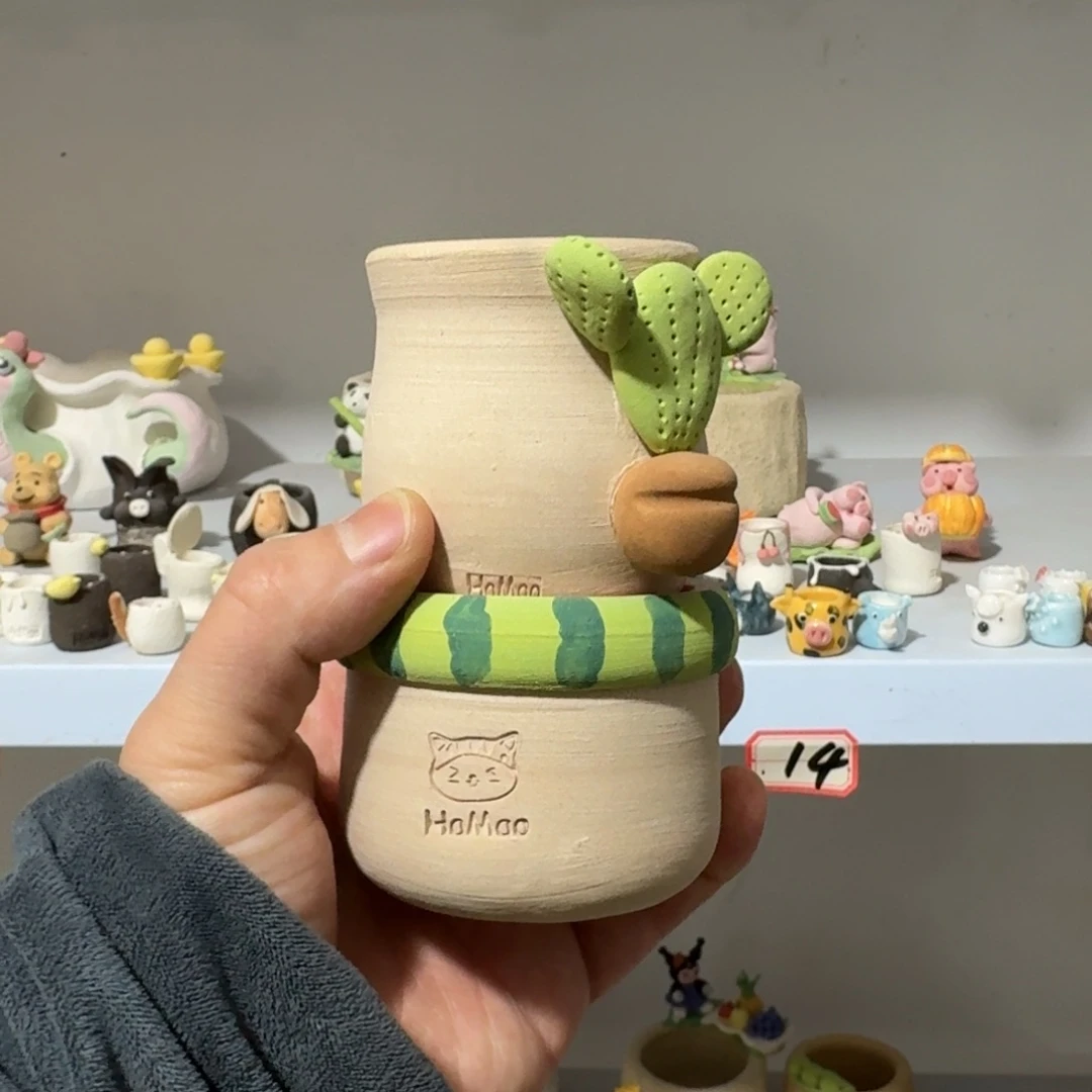 清****厂家直销手工花盆摆件