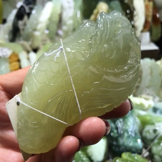未镶嵌岫玉手镯手把