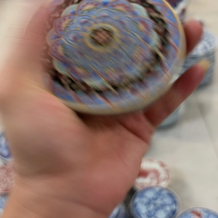 瓷片珐琅彩盖直景德镇