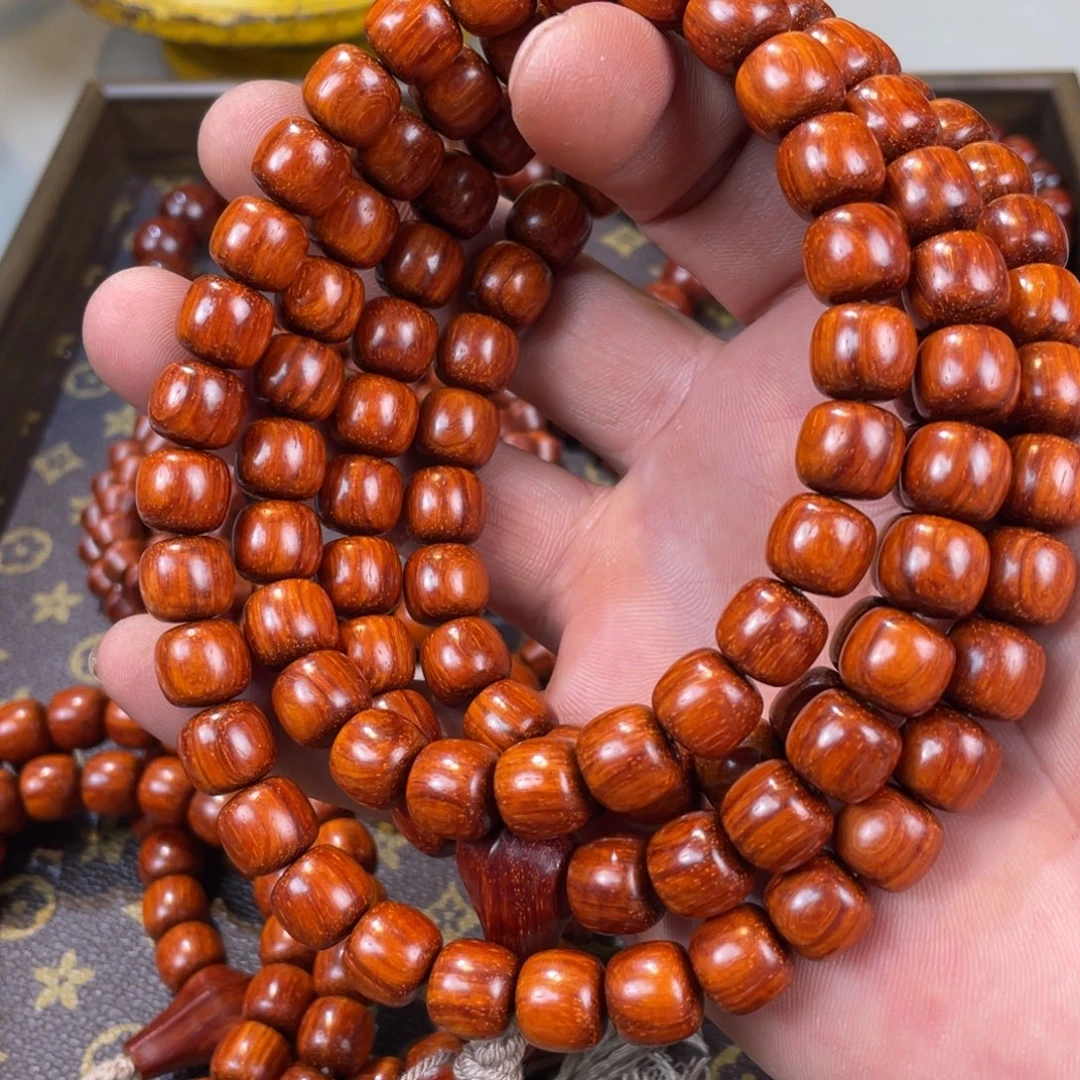 檀香紫檀（小叶紫檀）1011极品108颗玉化多圈