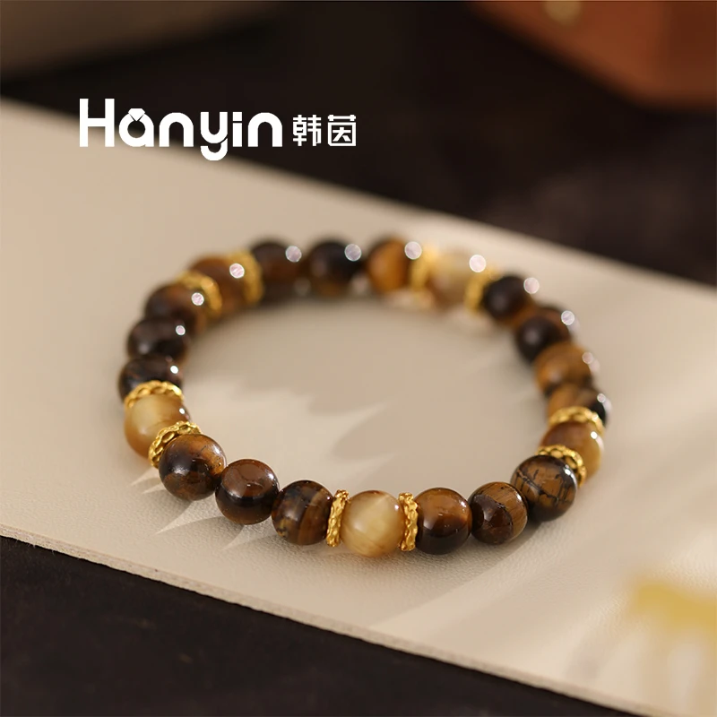 8mm木变石虎眼石搭配盘缠时尚百搭弹力手串