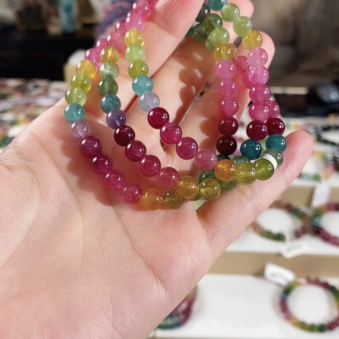 手链碧玺未镶嵌G2643三圈颜色微差