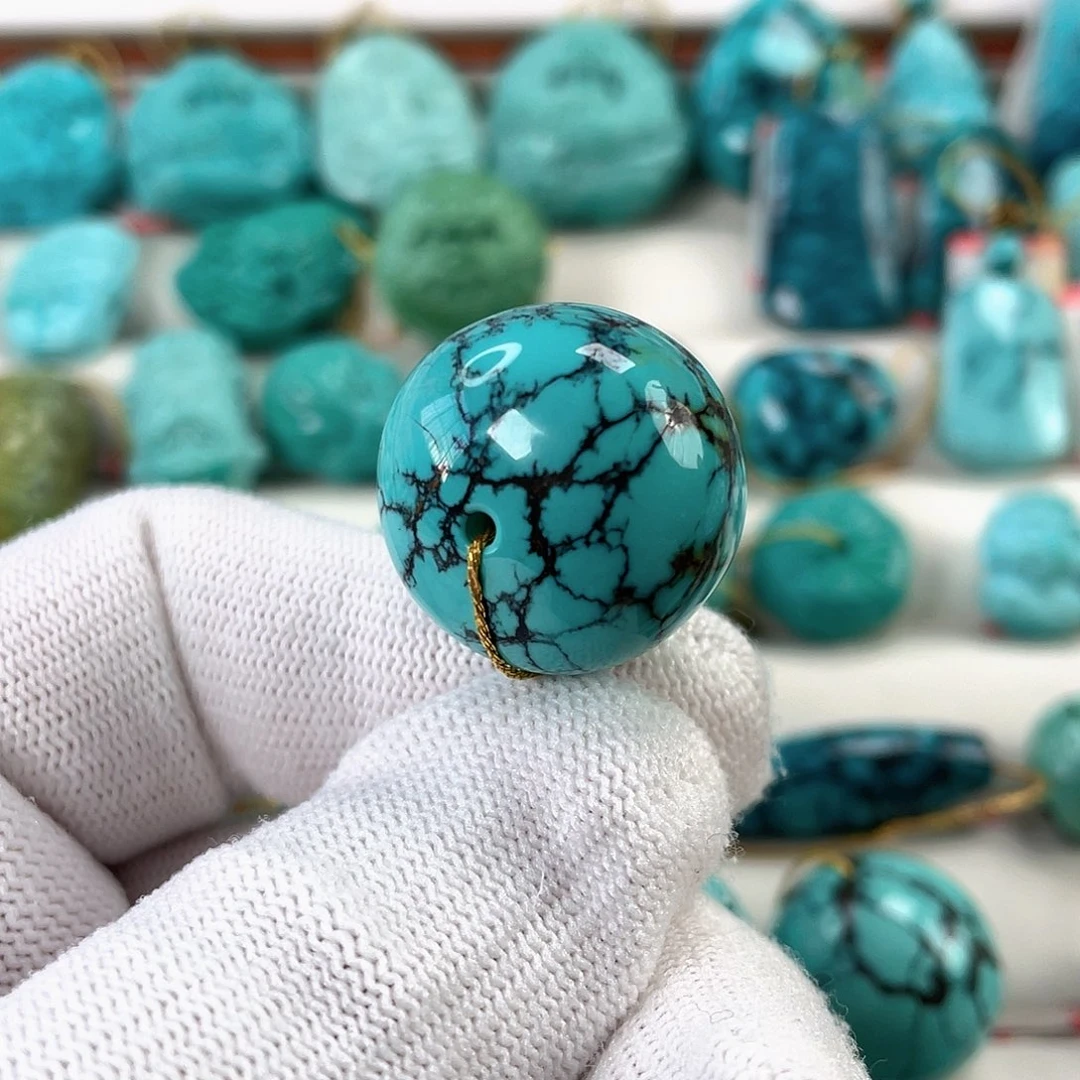 绿松石未镶嵌车挂直径22.3