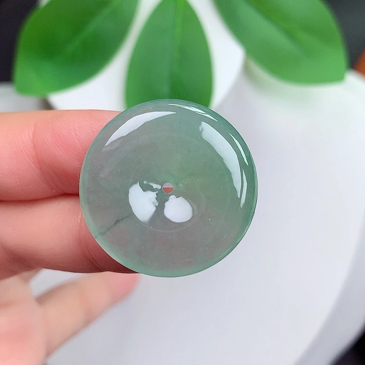 颈饰未镶嵌翡翠平安扣 25.3x5.0mm