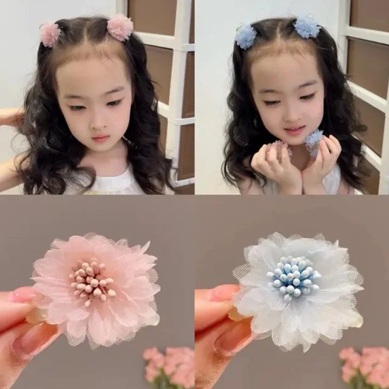 儿童超仙花朵小抓夹公主头侧边夹发饰女童2025春夏季新款甜美头饰