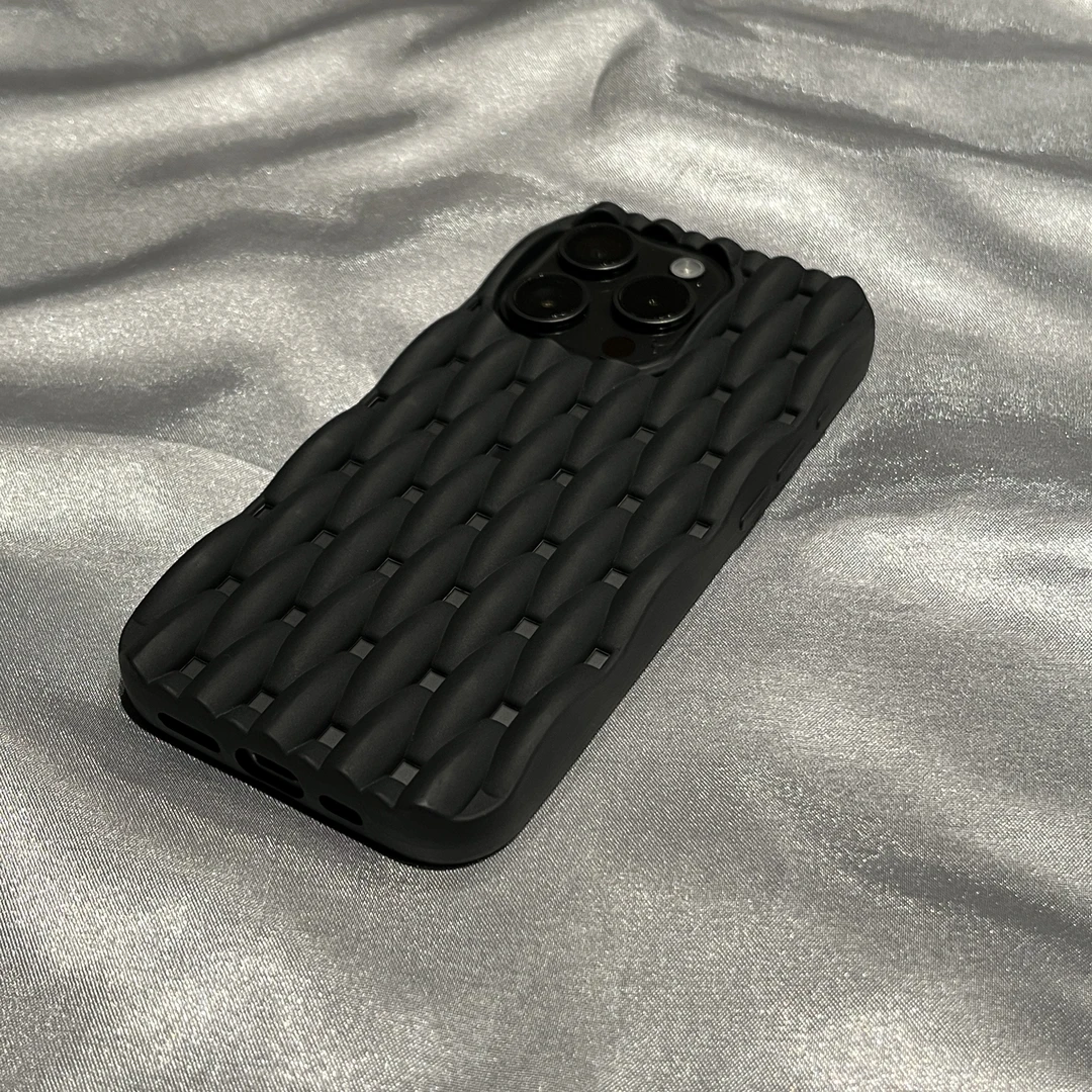 麻花纹适用iPhone16手机壳散热透气苹果15promax/14高级灰13防摔
