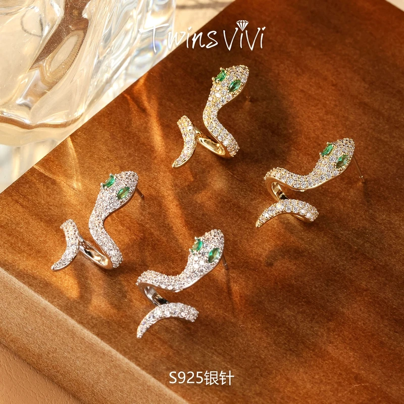 铜合金合成锆石耳饰 Twins VIVI 铜合金合成锆石耳饰/A04600