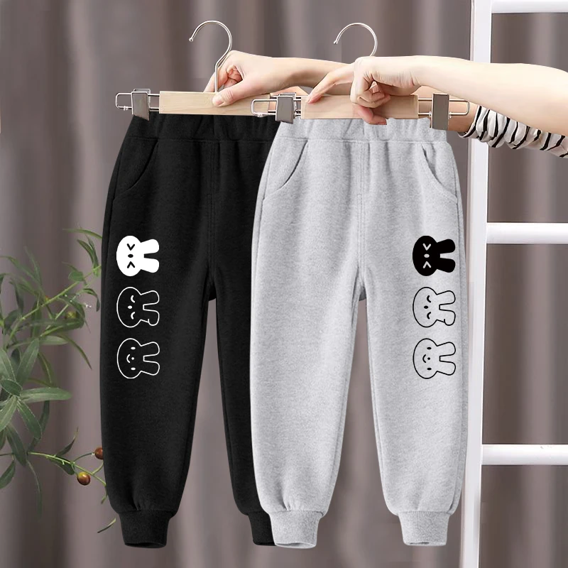 男童休闲薄款卫裤外穿2025新款秋季儿童裤子中大童秋装卡通长裤男