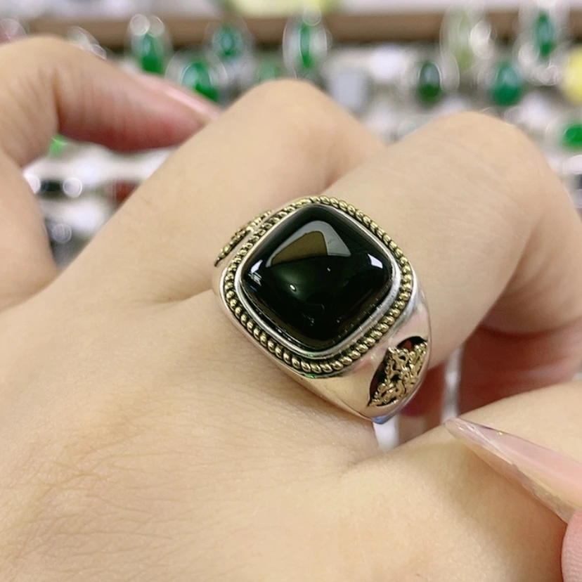 【闪购商品】玛瑙/玉髓戒指银S925镶嵌