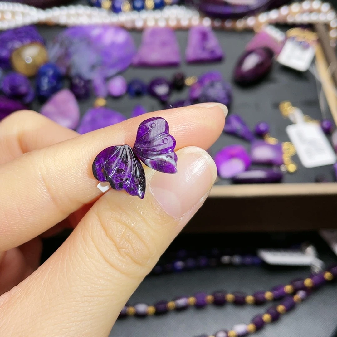 苏纪石（舒俱来）耳钉 银S925镶嵌