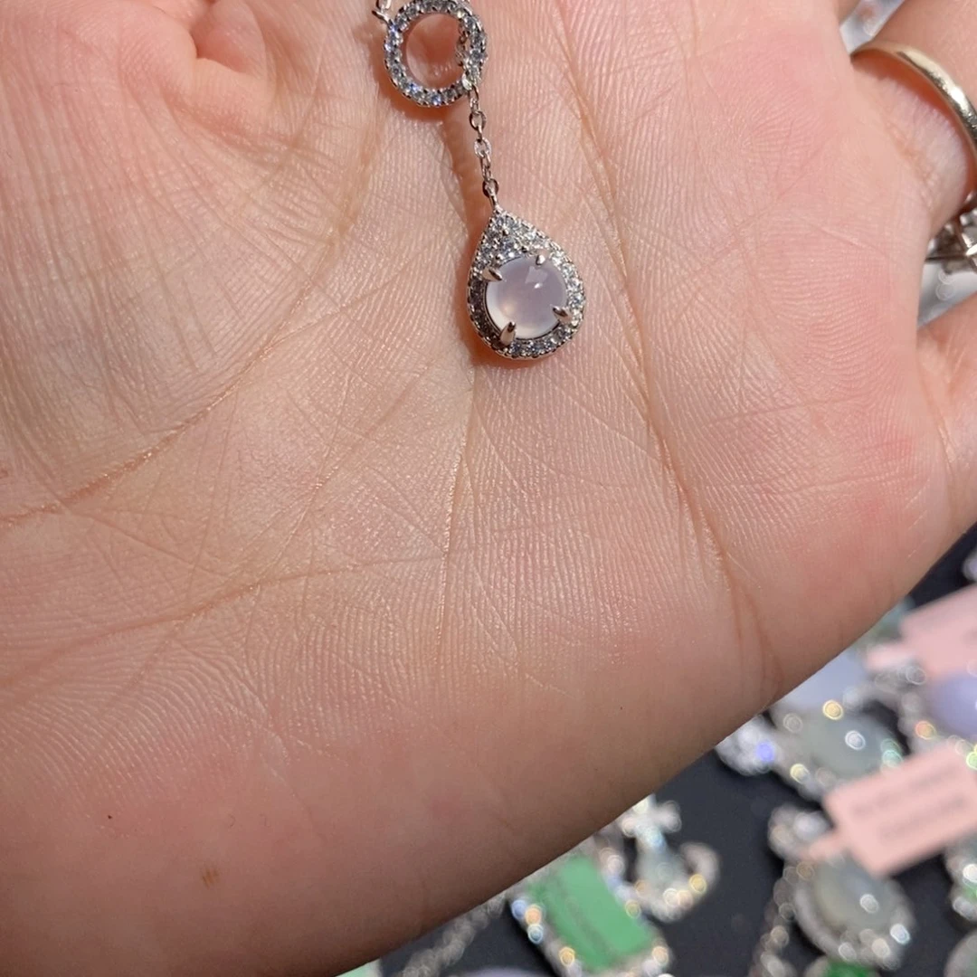 翡翠银S925镶嵌颈饰严**.c c c