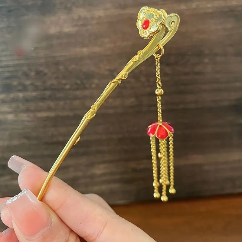 宫廷风如意流苏发簪 祥云发簪