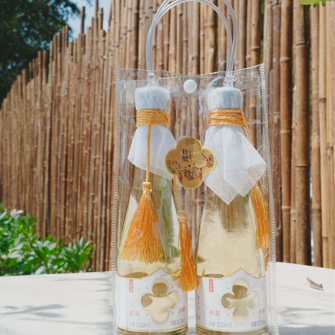 【桂花清酿】山海津桂花米酒330ml低度 简装